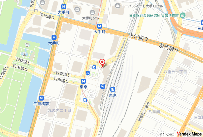 丸の内オフィス周辺の地図（東京都千代田区丸の内1-6-5）
